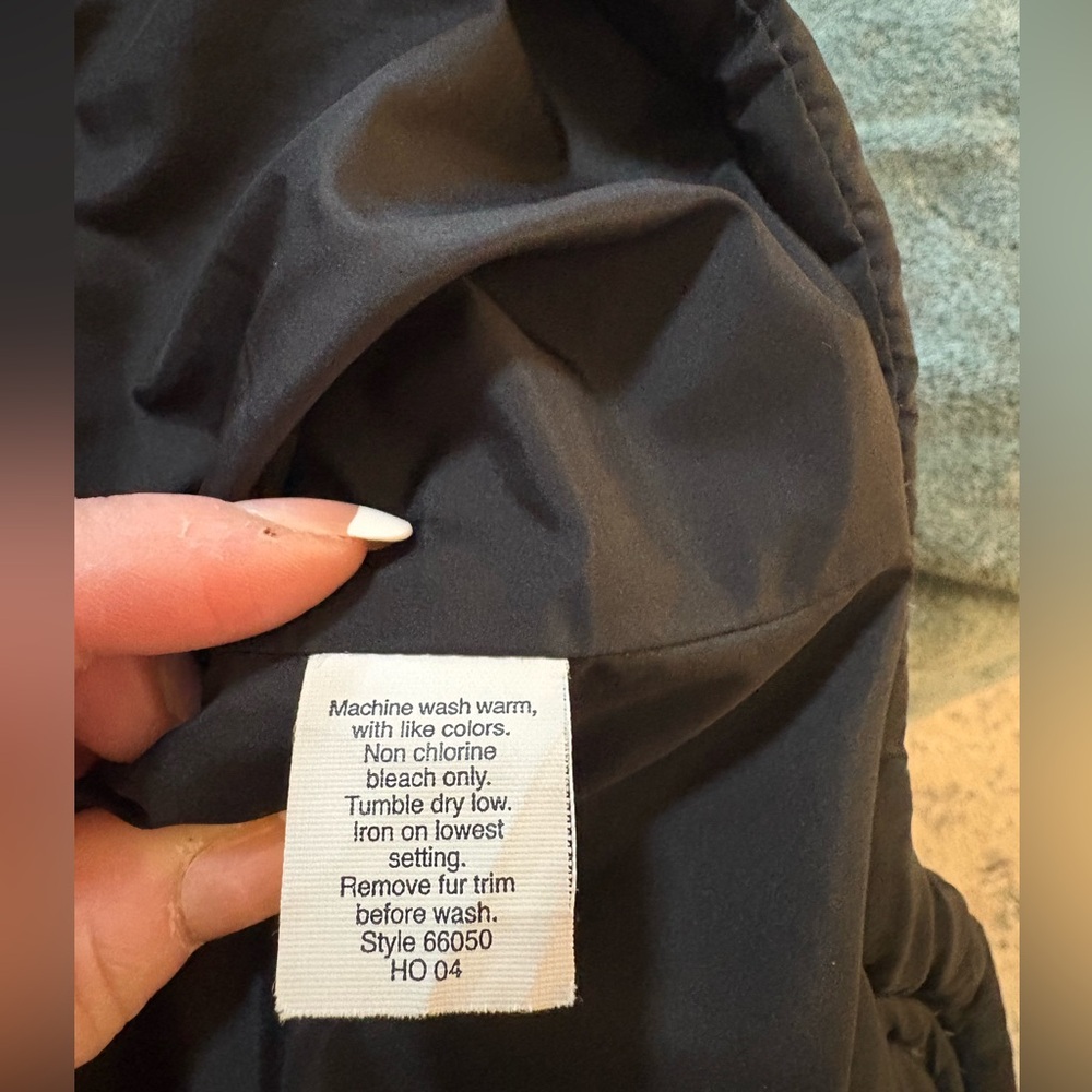 J. Crew Black Puffer Vest with Tan Faux Fur Trim - Picture 12 of 12